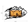 Wallity Bicycle Riding in Nature 1 - Escultura de Pared de Madera y Metal en Nogal y Negro